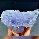 Natural Transparent Purple Phantom Fluorite comes from Xianghualing,Hunan 110*70*45MM - image 2