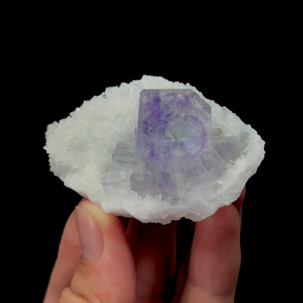 Natural Transparent Purple Phantom Fluorite Mineral Specimen,High Quality Specimen,ZHEJIANG,CHINA(61*41*27mm) image