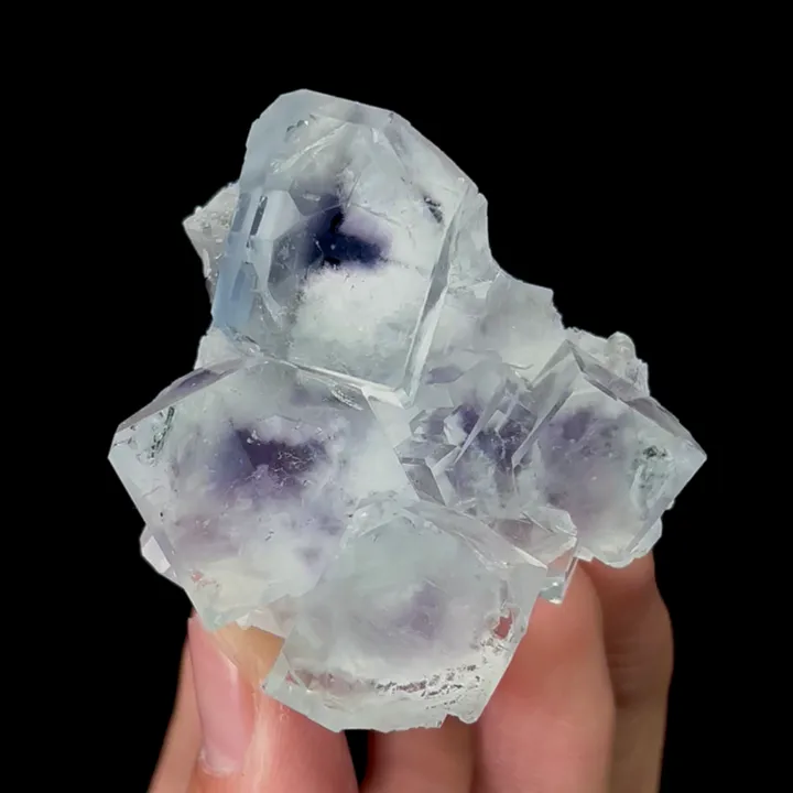 Natural Transparent Purple Phantom Fluorite, Mineral Specimen:Zhejiang (50*55*35MM) image