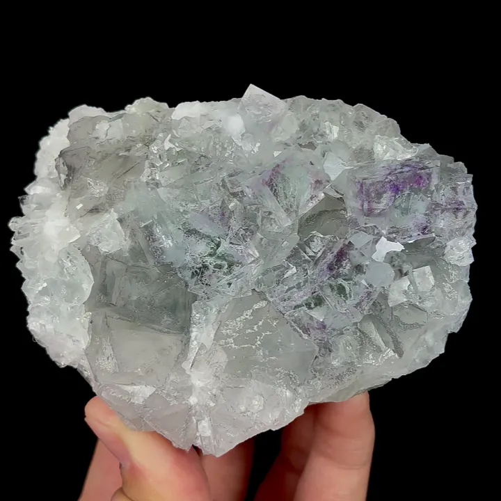 Natural Transparent Purple Phantom Fluorite, Mineral Specimen:Zhejiang,China (100*75*40MM) - image 5