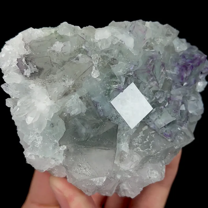 Natural Transparent Purple Phantom Fluorite, Mineral Specimen:Zhejiang,China (100*75*40MM) - image 4
