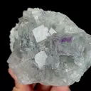 Natural Transparent Purple Phantom Fluorite, Mineral Specimen:Zhejiang,China (100*75*40MM) - image 3