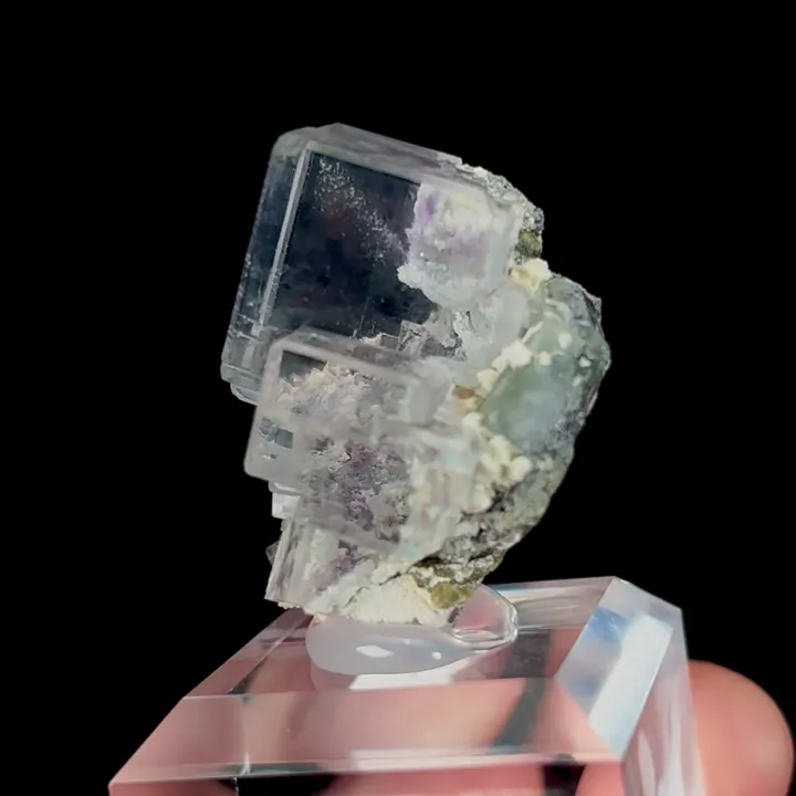 Natural Transparent Purple Phantom Fluorite, Mineral Specimen:Zhejiang,China (20*25*20MM) - image 3