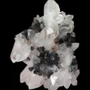 Natural Transparent Quartz with Green Epidote Specimen - image 3