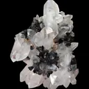 Natural Transparent Quartz with Green Epidote Specimen - image 1