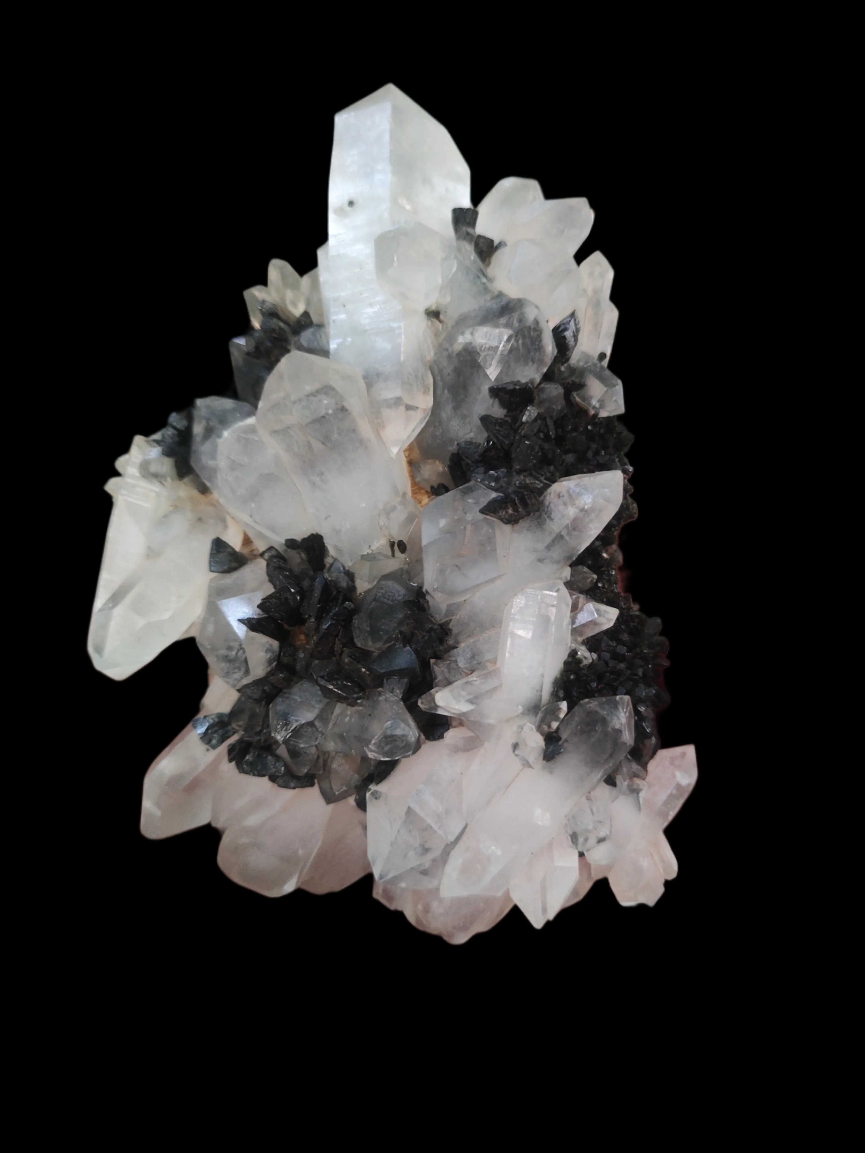 Natural Transparent Quartz with Green Epidote Specimen - image 4