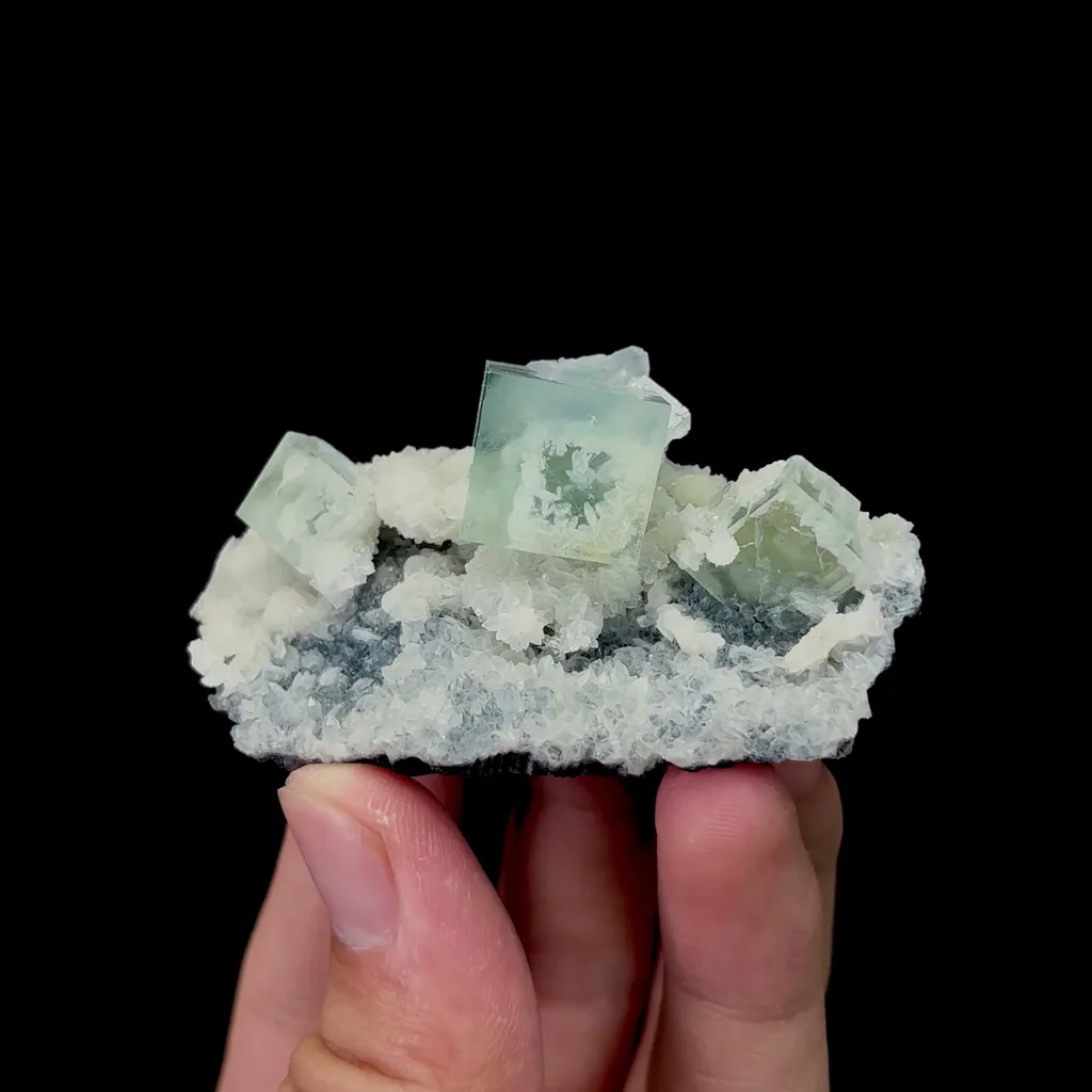 Natural Transparent Snowflake Glassy Fluorite Mineral Specimen,High Quality Specimen,ZHEJIANG,CHINA(65*35*31mm) - image 4