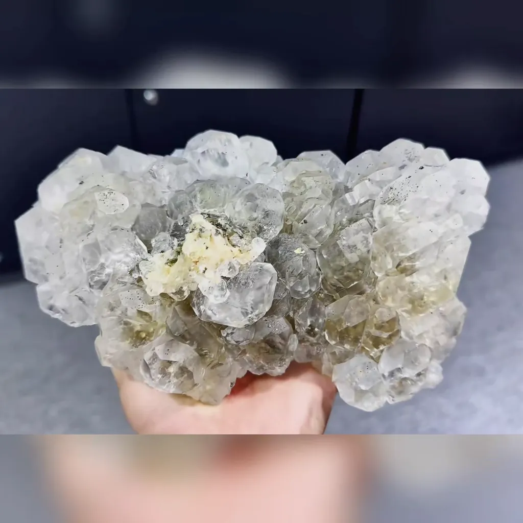 Natural Transparent Spherical Fluorite comes from Huanggangliang, Inner Mongolia 200*120*70MM image