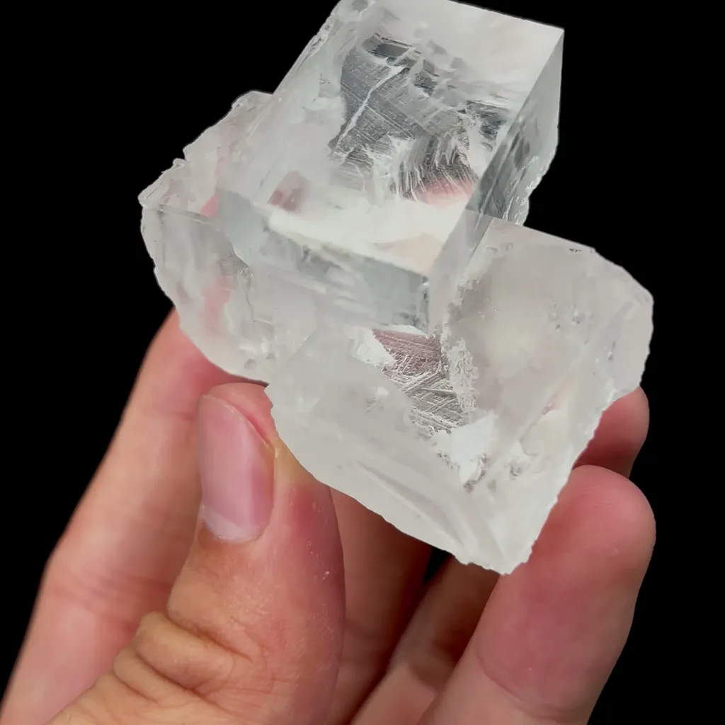 Natural Transparent Stepped Fluorite Mineral Specimen,High Quality Specimen,XIANGHUALING,HUNAN,CHINA(51*48*35mm) - image 2