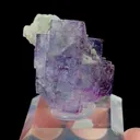 Natural Transparent Stepped Purple Fluorite and Calcite Mineral Specimen,High Quality Specimen,YAO GANG XIAN,HUNAN,CHINA(28*30*28mm) - image 1