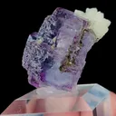 Natural Transparent Stepped Purple Fluorite and Calcite Mineral Specimen,High Quality Specimen,YAO GANG XIAN,HUNAN,CHINA(28*30*28mm) - image 2