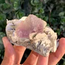 Natural Triangle Bicolor Fluorite Crystal on Muscovite Mica from Pakistan - image 8