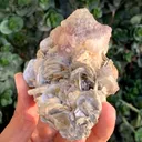 Natural Triangle Bicolor Fluorite Crystal on Muscovite Mica from Pakistan - image 3