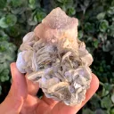 Natural Triangle Bicolor Fluorite Crystal on Muscovite Mica from Pakistan - image 4