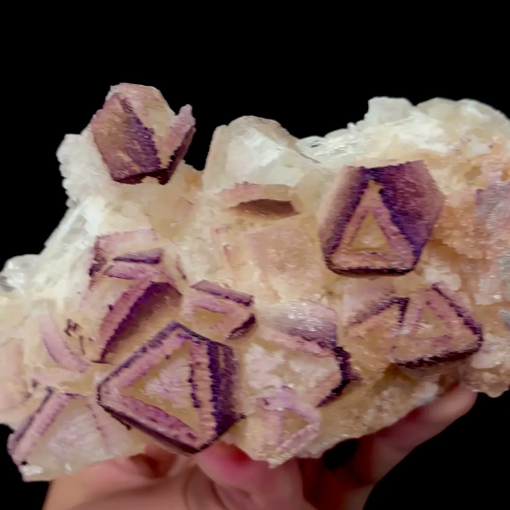 Natural Triangular Yttrium Fluorite Mineral Specimen,High Quality Specimen,GUIZHOU,CHINA(120*43*42mm) - image 3