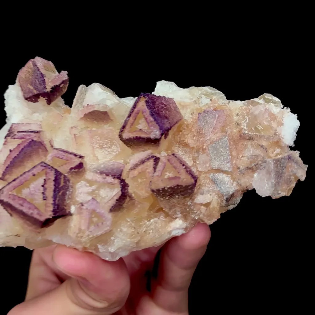 Natural Triangular Yttrium Fluorite Mineral Specimen,High Quality Specimen,GUIZHOU,CHINA(120*43*42mm) - image 2