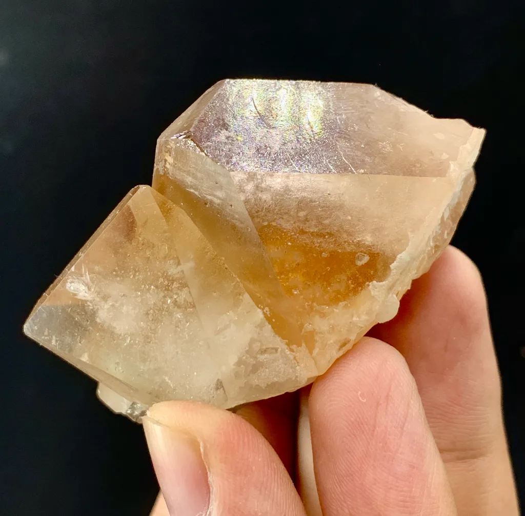 Natural Twin Topaz with Smoky Quartz Crystal Unique Termination Pakistan, 158 G - image 8