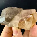 Natural Twin Topaz with Smoky Quartz Crystal Unique Termination Pakistan, 158 G - image 1