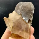 Natural Twin Topaz with Smoky Quartz Crystal Unique Termination Pakistan, 158 G - image 4