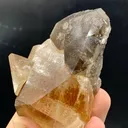 Natural Twin Topaz with Smoky Quartz Crystal Unique Termination Pakistan, 158 G - image 5