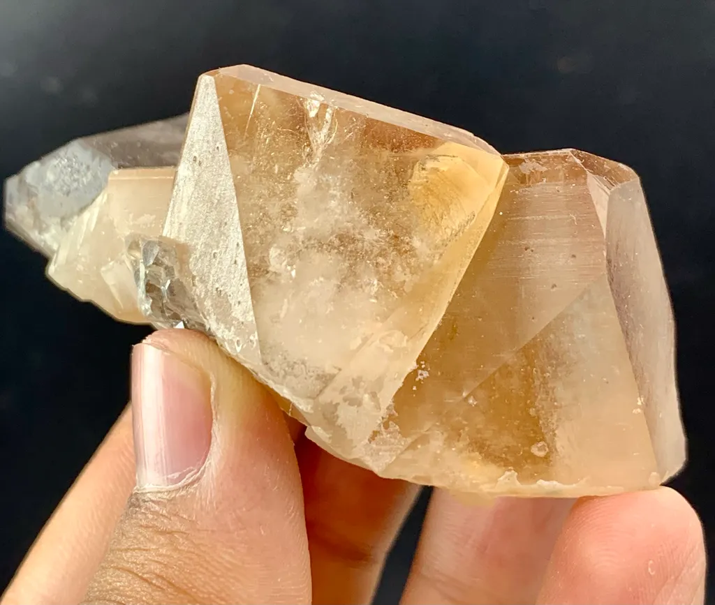 Natural Twin Topaz with Smoky Quartz Crystal Unique Termination Pakistan, 158 G - image 6