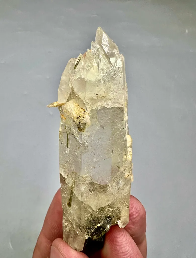 Natural Unique Green Cap Tourmaline On Quartz from Pakistan - image 9