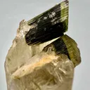 Natural Unique Green Cap Tourmaline On Quartz from Pakistan - image 5