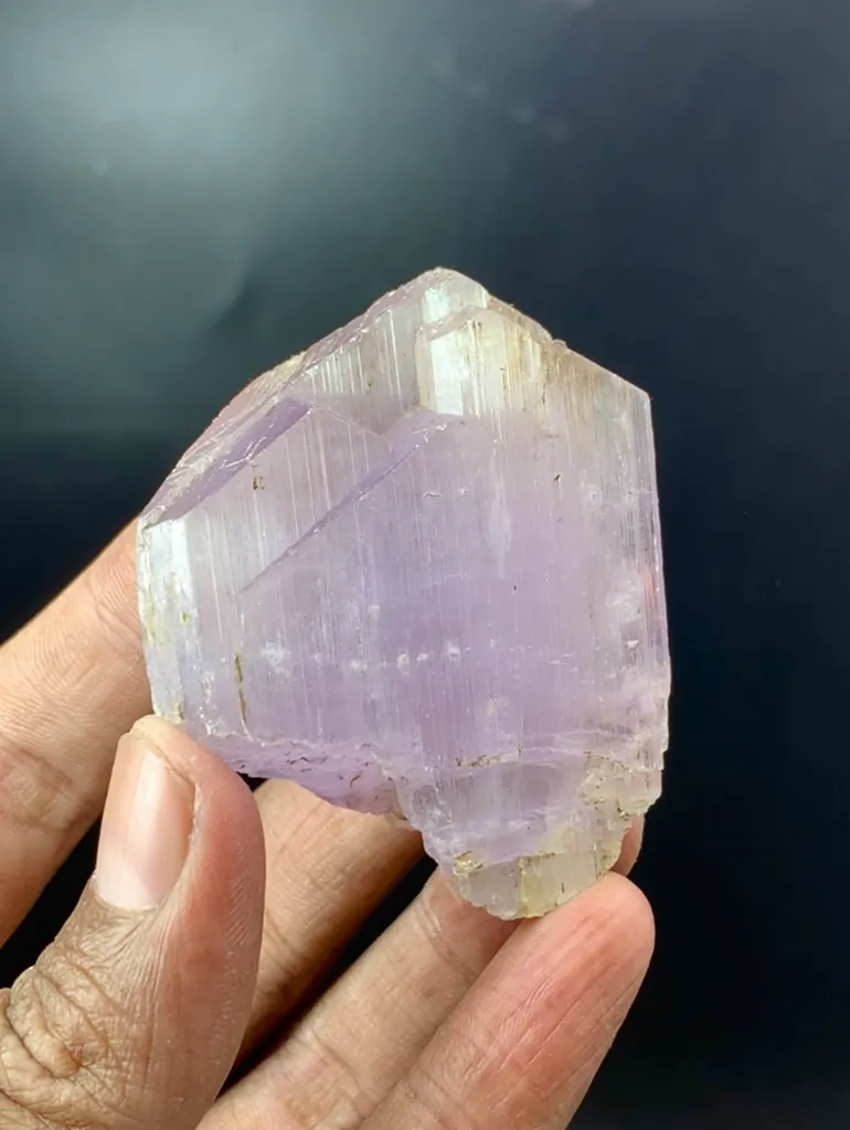 Natural V Shape Terminated Triplet Pink Kunzite Crystal, Transparent Kunzite, Raw Kunzite, Minerals Specimen From Afghanistan image
