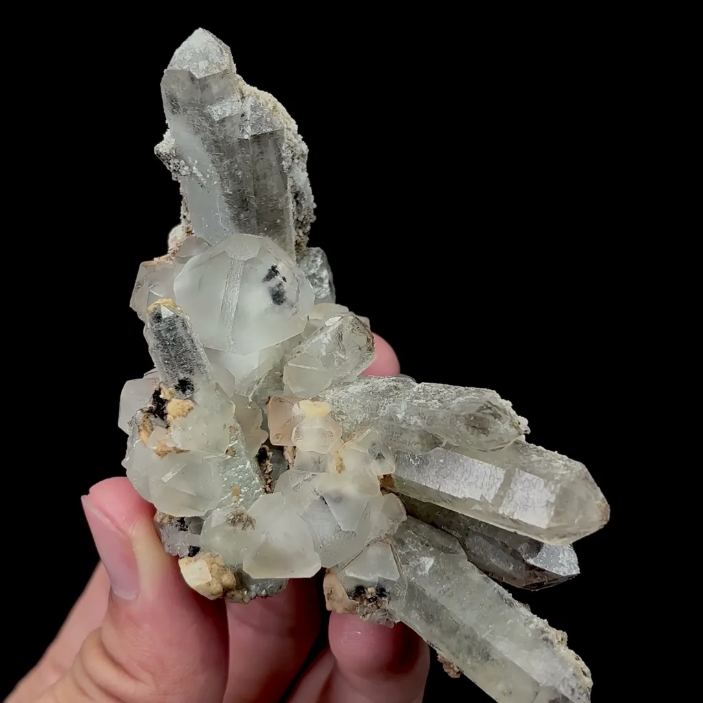 Natural White Spherical Fluorite and Crystal Mineral Specimen,High Quality Specimen,HUANGGANG LIANG,INNER MONGOLIA,CHINA(100*45*60mm) - image 4