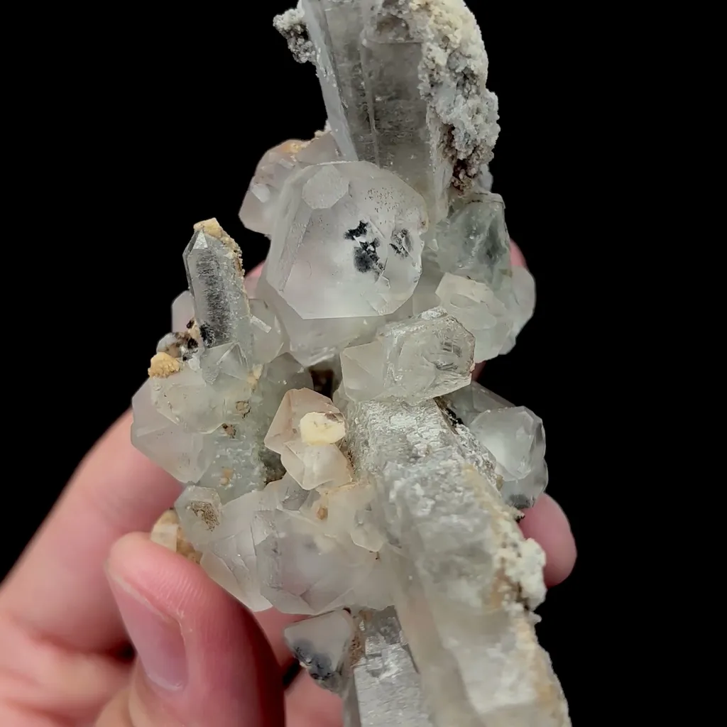 Natural White Spherical Fluorite and Crystal Mineral Specimen,High Quality Specimen,HUANGGANG LIANG,INNER MONGOLIA,CHINA(100*45*60mm) - image 3
