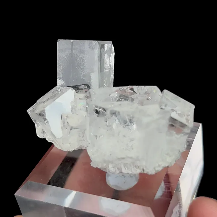 Natural White Transparent Cubic Fluorite, Mineral Specimen:Xianghualing,Hunan (40*30*20MM) image