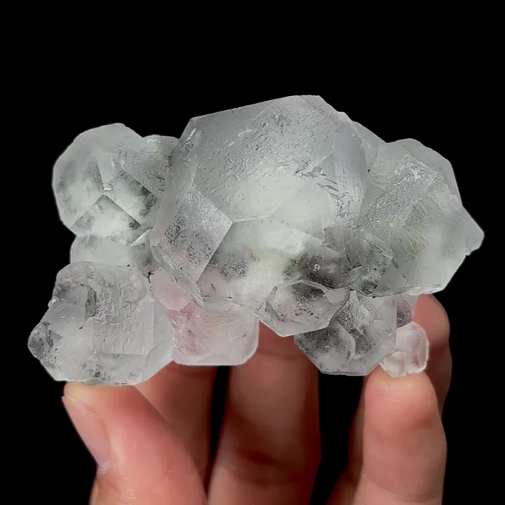 Natural White Transparent Fluorite, Mineral Specimen: Inner Mongolia,China (70*40*30MM) image