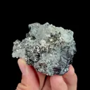 Natural White Transparent Octahedral Fluorite and Arsenopyrite, Mineral Specimen: Inner Mongolia,China (60*40*35MM) - image 2