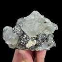 Natural White Transparent Octahedral Fluorite, Mineral Specimen: Inner Mongolia,China (100*65*70MM) - image 1