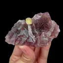 Natural Yellow and Purple Fluorite Mineral Specimen,High Quality Specimen,ZHEJIANG,CHINA(80*50*30mm) - image 1