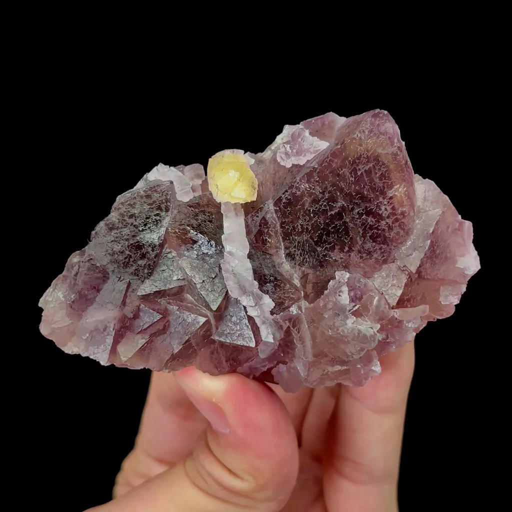 Natural Yellow and Purple Fluorite Mineral Specimen,High Quality Specimen,ZHEJIANG,CHINA(80*50*30mm) - image 4
