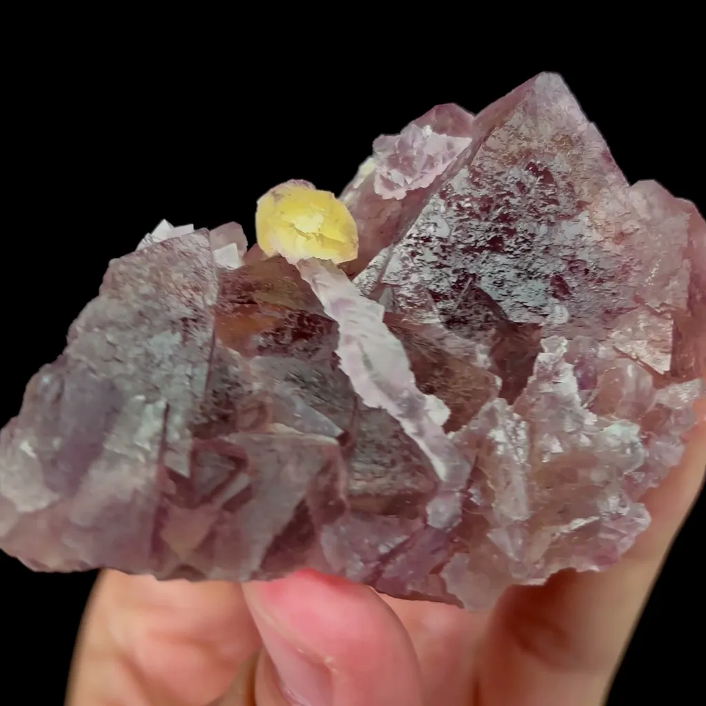 Natural Yellow and Purple Fluorite Mineral Specimen,High Quality Specimen,ZHEJIANG,CHINA(80*50*30mm) - image 3