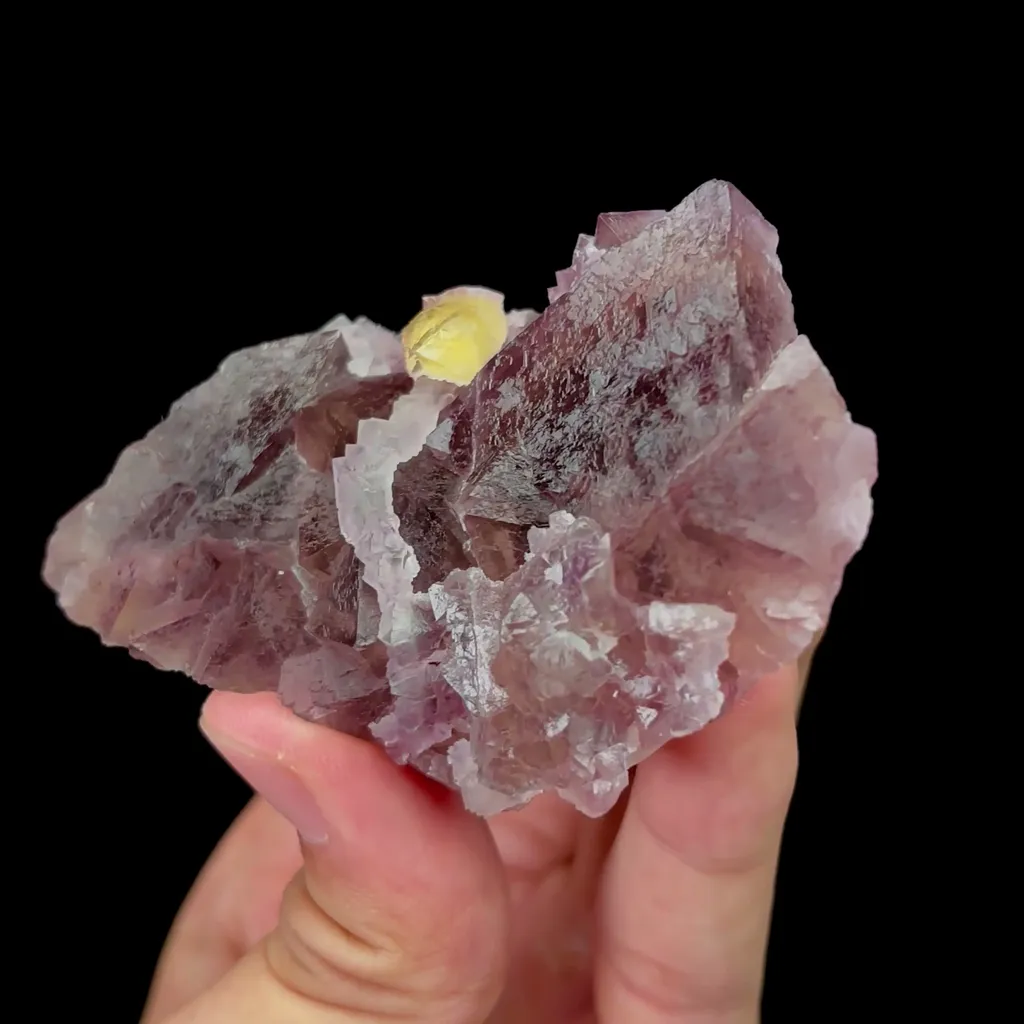 Natural Yellow and Purple Fluorite Mineral Specimen,High Quality Specimen,ZHEJIANG,CHINA(80*50*30mm) - image 2