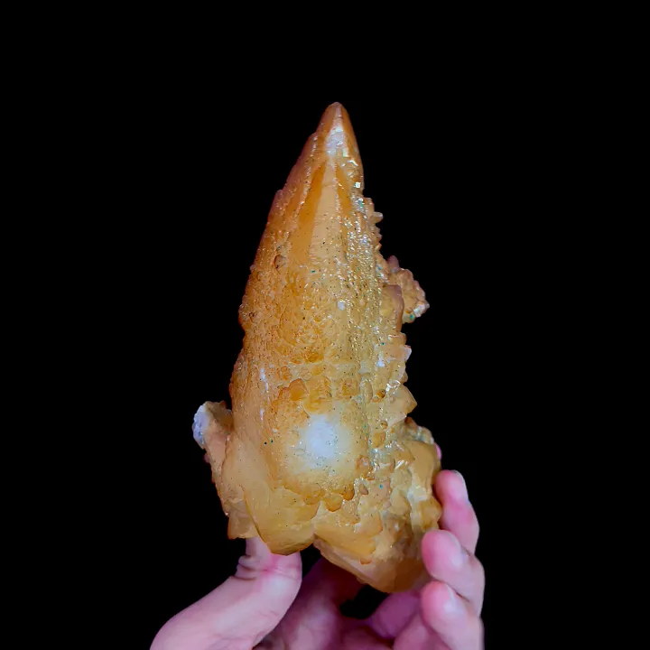 Natural Yellow Calcite and Malachite, Mineral Specimen:Shuikoushan,Hunan (75*100*125MM) - image 5
