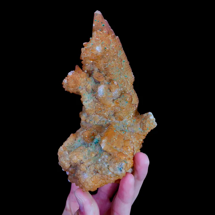 Natural Yellow Calcite and Malachite, Mineral Specimen:Shuikoushan,Hunan (75*100*125MM) - image 3