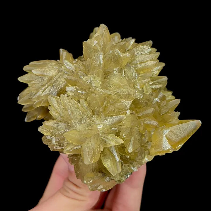 Natural Yellow Calcite and Pyrite, Mineral Specimen:Daye,Hubei (115*100*65MM) image