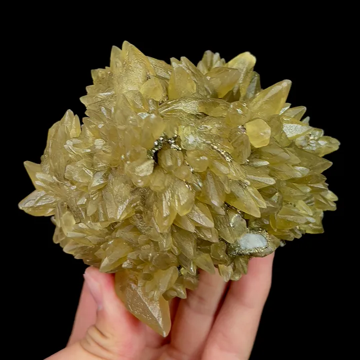 Natural Yellow Calcite and Pyrite, Mineral Specimen:Daye,Hubei (115*100*65MM) - image 4
