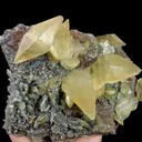 Natural Yellow Calcite and Pyrite, Mineral Specimen:Daye,Hubei (160*110*75MM) - image 3