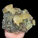Natural Yellow Calcite and Pyrite, Mineral Specimen:Daye,Hubei (160*110*75MM) - image 1