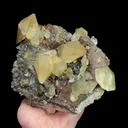 Natural Yellow Calcite and Pyrite, Mineral Specimen:Daye,Hubei (160*110*75MM) - image 2