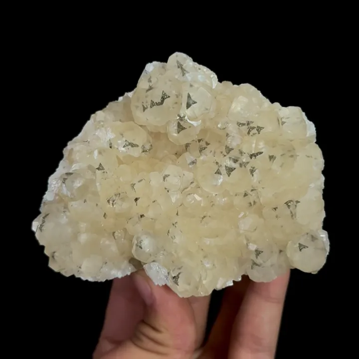 Natural Yellow Calcite and Pyrite, Mineral Specimen:Daye,Hubei (95*80*30MM) - image 6