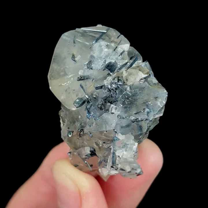 Natural Yellow Calcite and Stibnite, Mineral Specimen:Fujian,China (30*45*40MM) - image 5