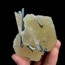 Natural Yellow Calcite and Stibnite, Mineral Specimen:Fujian,China (70*65*35MM) - image 4