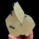 Natural Yellow Calcite and Stibnite, Mineral Specimen:Fujian,China (70*65*35MM) - image 5