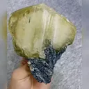 Natural Yellow Calcite and Stibnite Symbiosis comes from Fujian,China 100*105*100MM - image 4